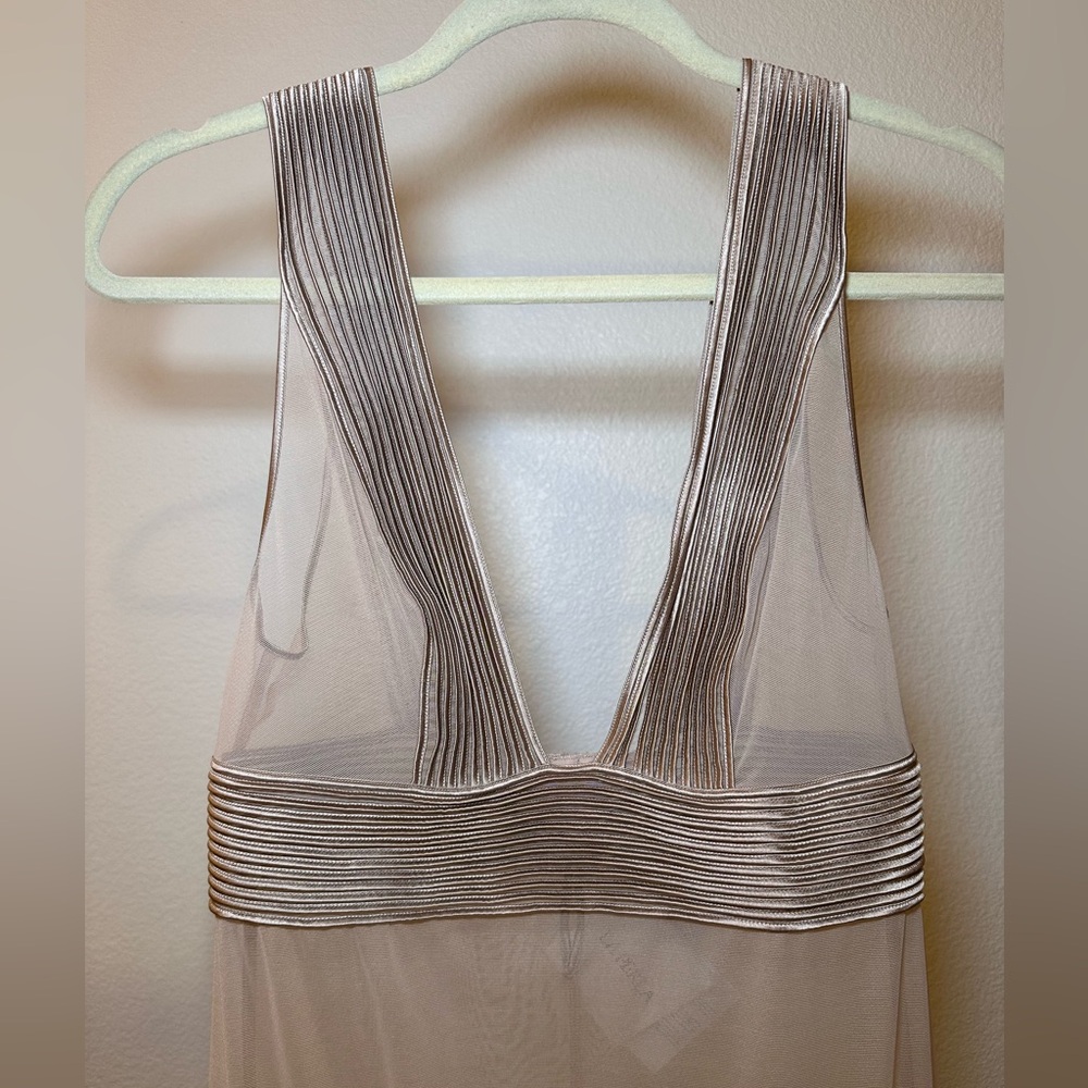 La Perla NWT Silk Blend Sheer Teddy Dress Tan - Picture 6 of 16